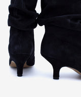 LISETTE - Botín de tacón fino con caña arrugada de serraje - Zapatos color cuero - Zapatos de mujer Ángel Alarcón - Women Shoes 2026