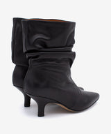 LISETTE - Botín arrugado de tacón fino cómodo en piel - Zapatos Negros - Zapatos de mujer Ángel Alarcón - Women Shoes 2026