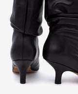 LISETTE - Botín arrugado de tacón fino cómodo en piel - Zapatos Negros - Zapatos de mujer Ángel Alarcón - Women Shoes 2026