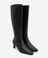 AVALON - Bota alta con cremallera y tacón de piel lisa - Zapatos Negros - Zapatos de mujer Ángel Alarcón - Women Shoes 2026