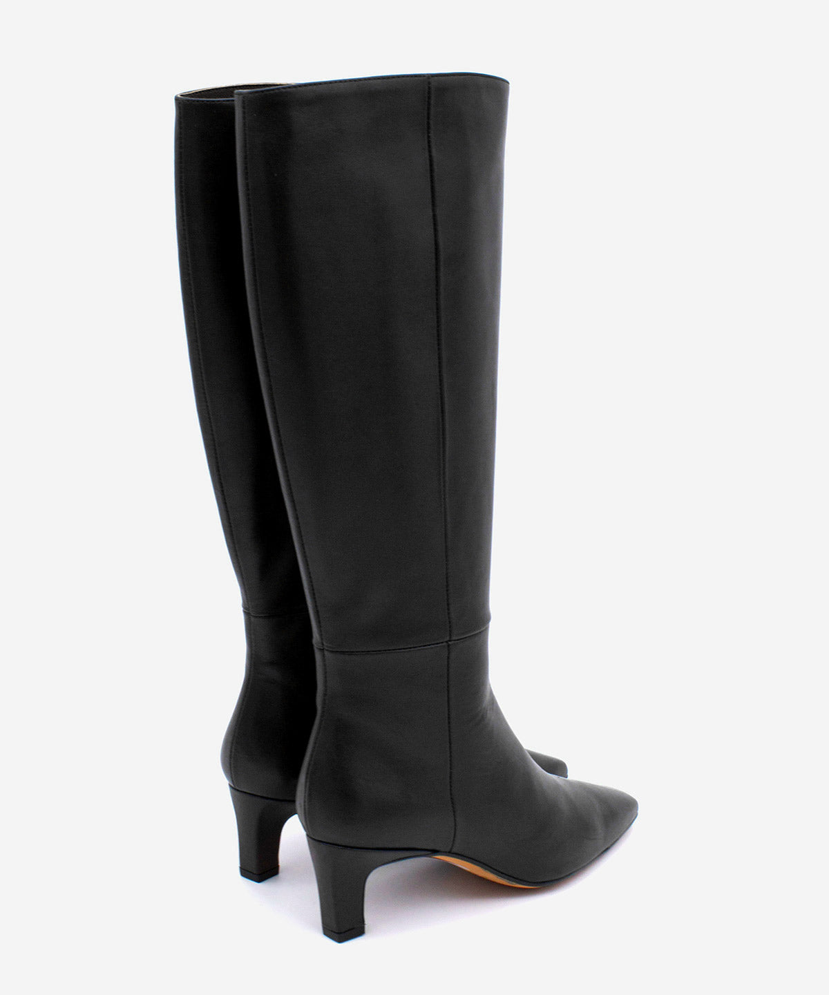 AVALON - Bota alta con cremallera y tacón de piel lisa - Zapatos Negros - Zapatos de mujer Ángel Alarcón - Women Shoes 2026