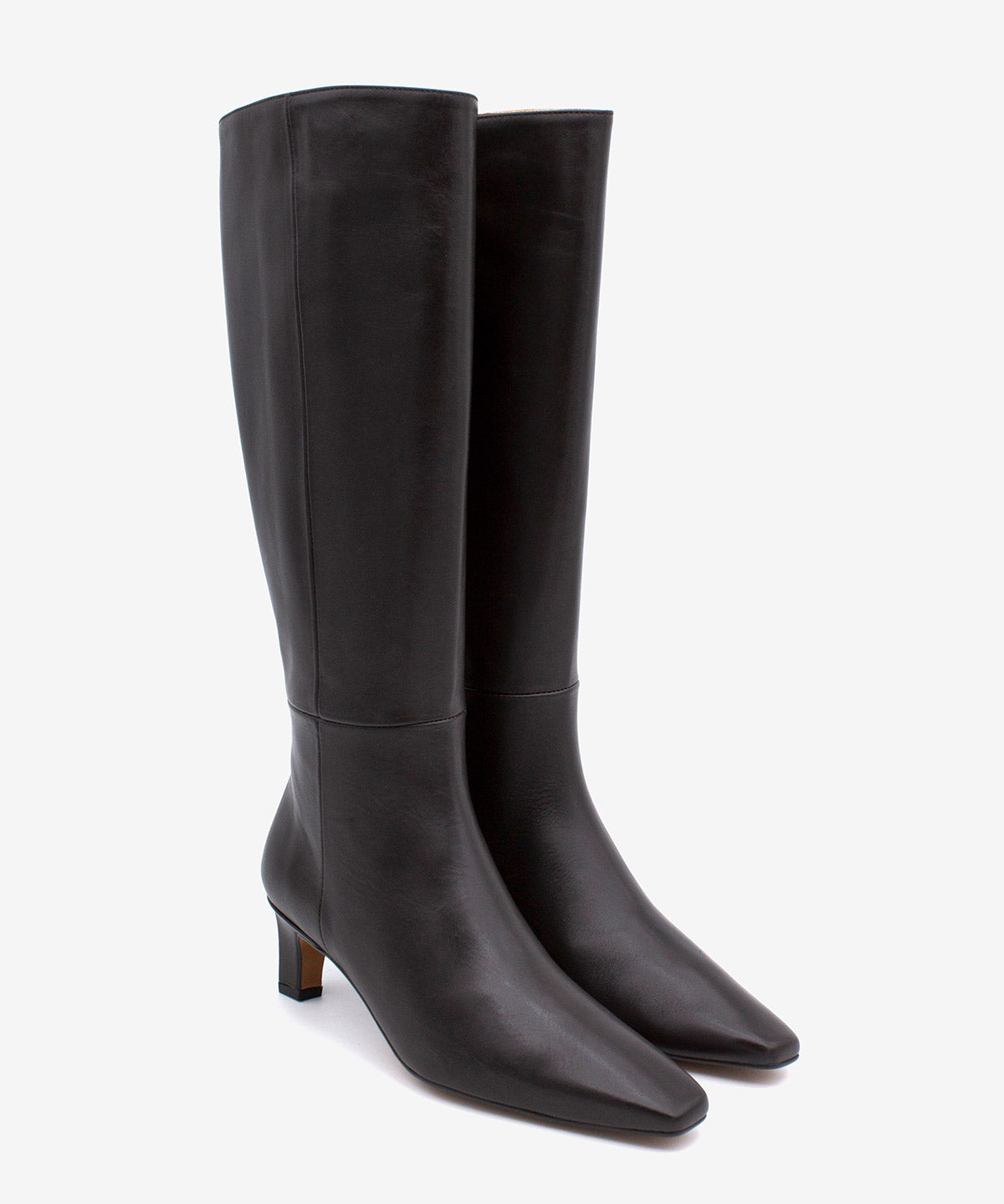 AVALON - Bota alta con cremallera y tacón de piel lisa - Zapatos Negros - Zapatos de mujer Ángel Alarcón - Women Shoes 2026