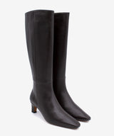 AVALON - Bota alta con cremallera y tacón de piel lisa - Zapatos Negros - Zapatos de mujer Ángel Alarcón - Women Shoes 2026