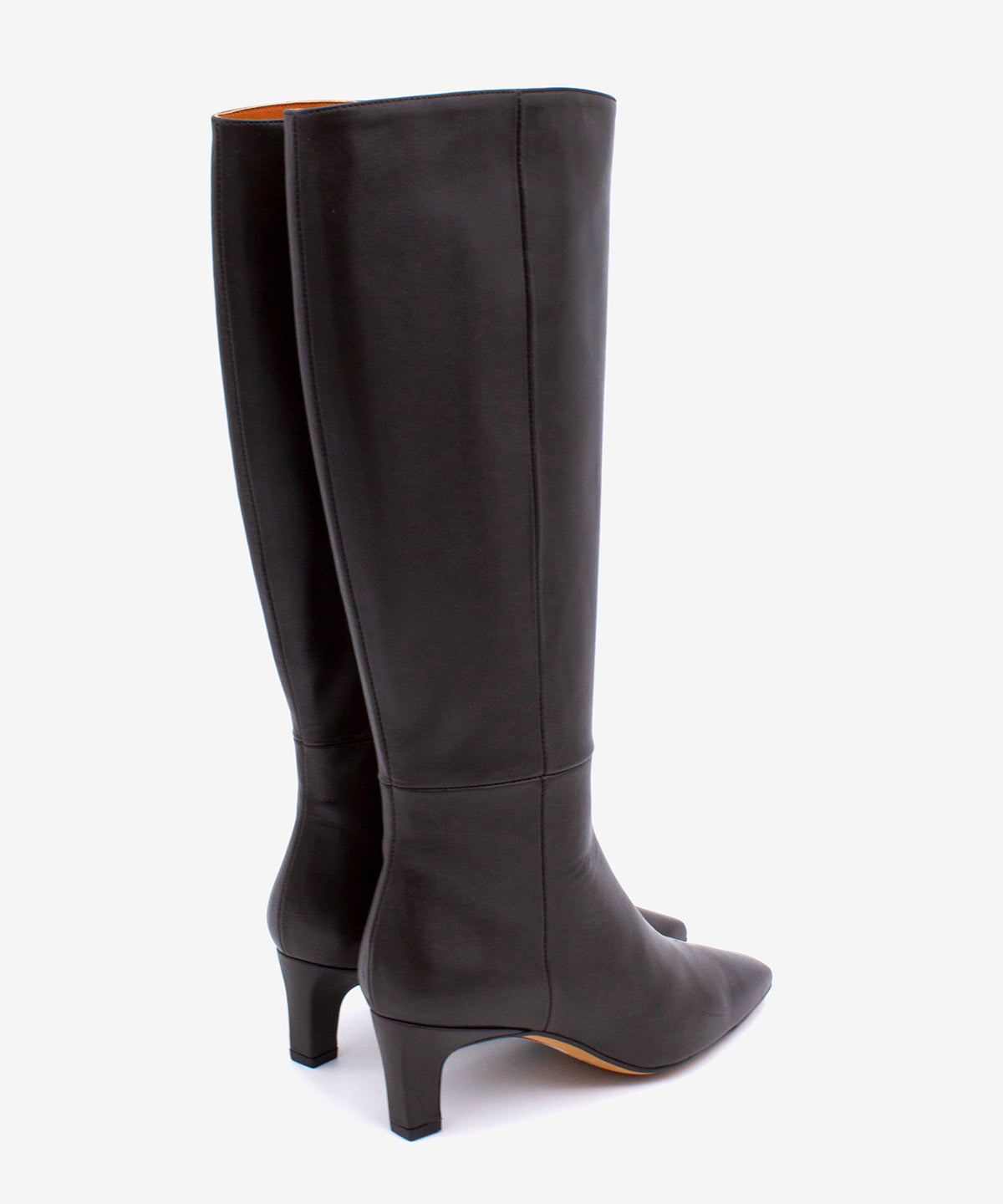 AVALON - Bota alta con cremallera y tacón de piel lisa - Zapatos Negros - Zapatos de mujer Ángel Alarcón - Women Shoes 2026