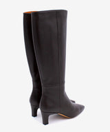 AVALON - Bota alta con cremallera y tacón de piel lisa - Zapatos Negros - Zapatos de mujer Ángel Alarcón - Women Shoes 2026