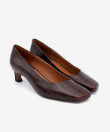 AMARIS - Zapatos de salón con tacón bajo cómodos de piel print croco - Zapatos m. oscuro - Zapatos de mujer Ángel Alarcón - Women Shoes 2026