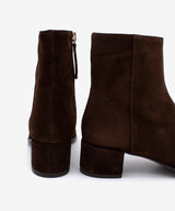 GRETEL - Botín de tacón cómodo ancho de serraje - Zapatos m. oscuro - Zapatos de mujer Ángel Alarcón - Women Shoes 2026