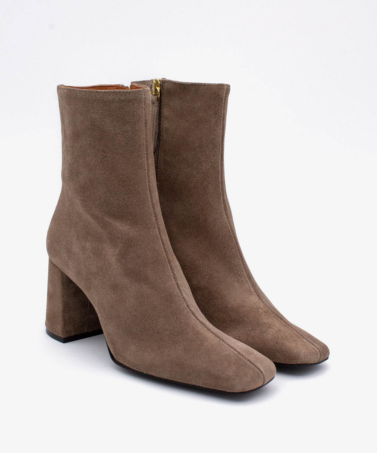 DRIMIA - Botín de tacón alto y ancho de serraje - Zapatos m. oscuro - Zapatos de mujer Ángel Alarcón - Women Shoes 2026