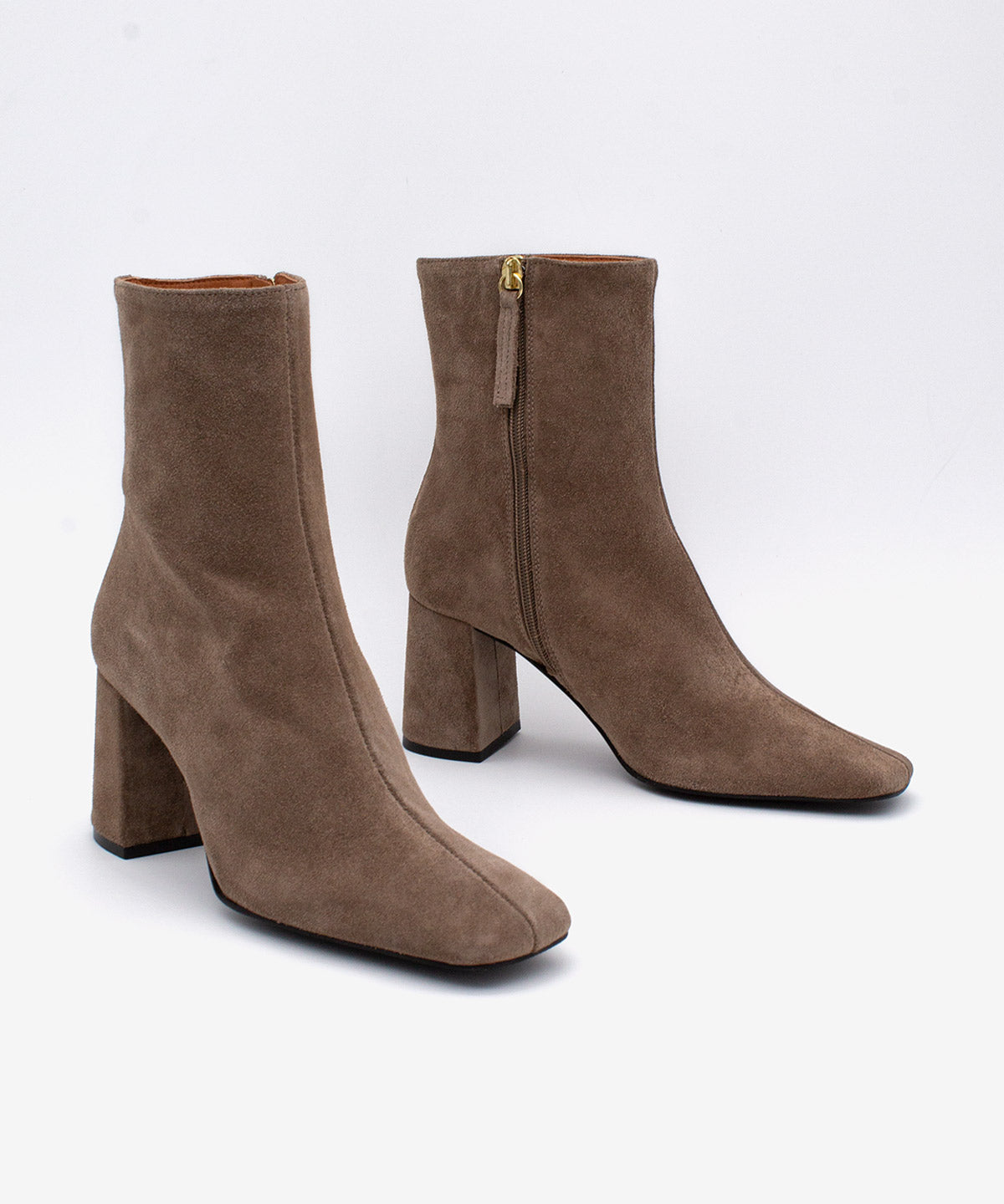 DRIMIA - Botín de tacón alto y ancho de serraje - Zapatos m. oscuro - Zapatos de mujer Ángel Alarcón - Women Shoes 2026
