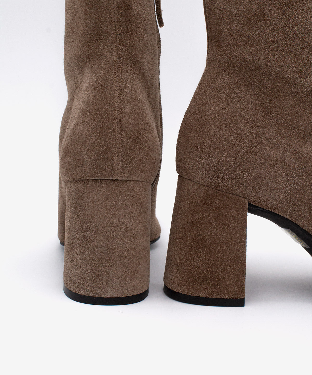 DRIMIA - Botín de tacón alto y ancho de serraje - Zapatos m. oscuro - Zapatos de mujer Ángel Alarcón - Women Shoes 2026