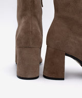 DRIMIA - Botín de tacón alto y ancho de serraje - Zapatos m. oscuro - Zapatos de mujer Ángel Alarcón - Women Shoes 2026