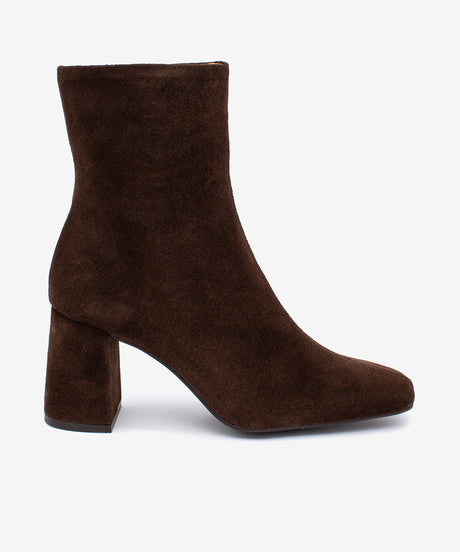 DRIMIA - Botín de tacón alto y ancho de serraje - Zapatos m. oscuro - Zapatos de mujer Ángel Alarcón - Women Shoes 2026