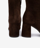 DRIMIA - Botín de tacón alto y ancho de serraje - Zapatos m. oscuro - Zapatos de mujer Ángel Alarcón - Women Shoes 2026