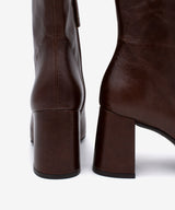 DRIMIA - Botín de mujer cómodo con tacón ancho de piel texturizada - Zapatos Negros - Zapatos de mujer Ángel Alarcón - Women Shoes 2026