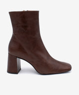 DRIMIA - Botín de mujer cómodo con tacón ancho de piel texturizada - Zapatos marrones - Zapatos de mujer Ángel Alarcón - Women Shoes 2026