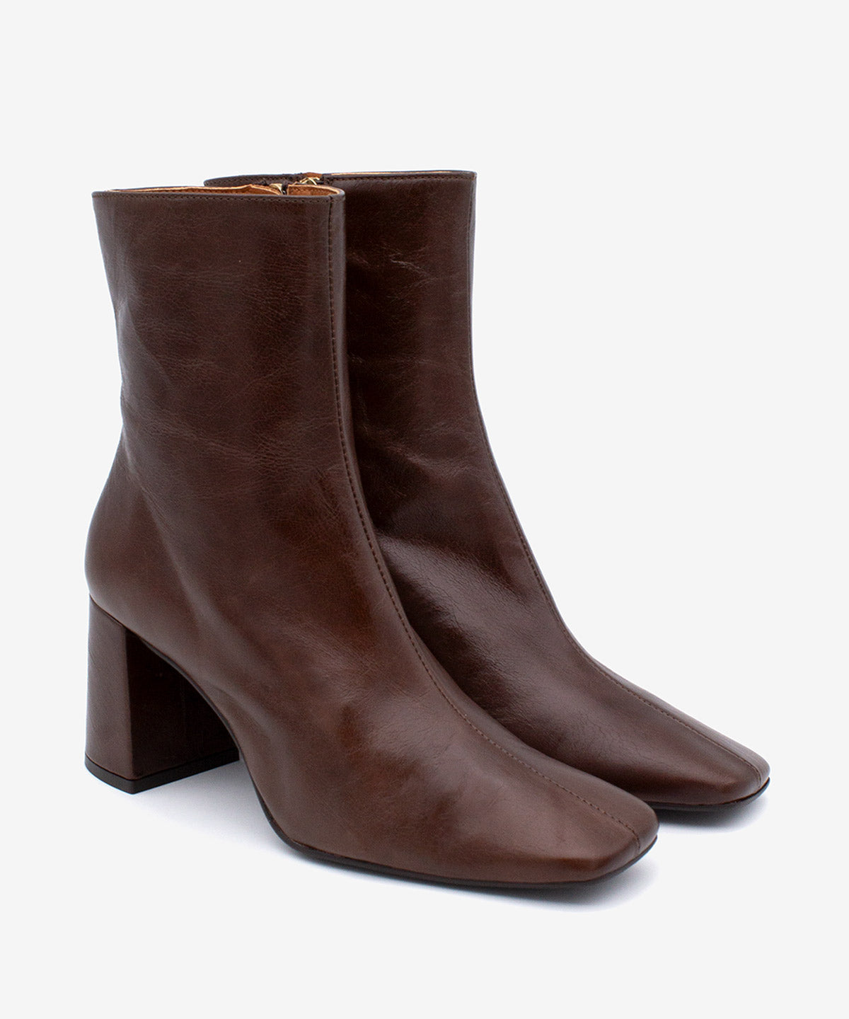 DRIMIA - Botín de mujer cómodo con tacón ancho de piel texturizada - Zapatos Negros - Zapatos de mujer Ángel Alarcón - Women Shoes 2026