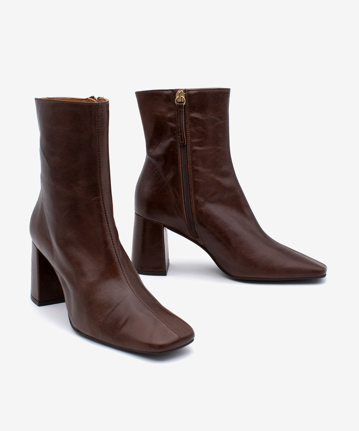 DRIMIA - Botín de mujer cómodo con tacón ancho de piel texturizada - Zapatos Negros - Zapatos de mujer Ángel Alarcón - Women Shoes 2026