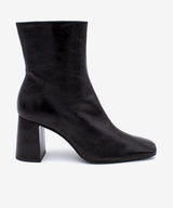 DRIMIA - Botín de mujer cómodo con tacón ancho de piel texturizada - Zapatos Negros - Zapatos de mujer Ángel Alarcón - Women Shoes 2026