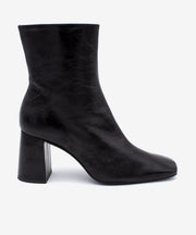 DRIMIA - Botín de mujer cómodo con tacón ancho de piel texturizada - Zapatos Negros - Zapatos de mujer Ángel Alarcón - Women Shoes 2026