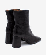 DRIMIA - Botín de mujer cómodo con tacón ancho de piel texturizada - Zapatos Negros - Zapatos de mujer Ángel Alarcón - Women Shoes 2026