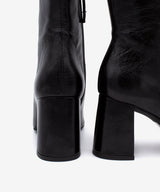 DRIMIA - Botín de mujer cómodo con tacón ancho de piel texturizada - Zapatos Negros - Zapatos de mujer Ángel Alarcón - Women Shoes 2026