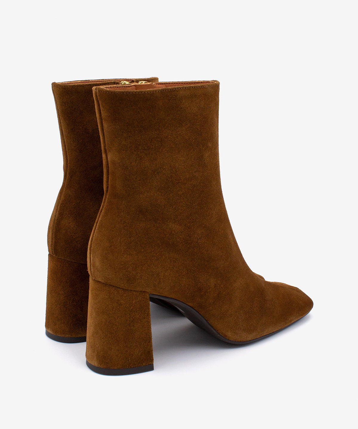 DRIMIA - Botín de tacón alto y ancho de serraje - Zapatos marrones - Zapatos de mujer Ángel Alarcón - Women Shoes 2026