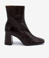 DRIMIA - Botín de mujer con tacón cómodo ancho de piel brillante texturizada - Zapatos m. oscuro - Zapatos de mujer Ángel Alarcón - Women Shoes 2026