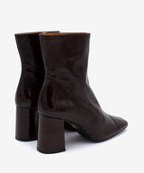 DRIMIA - Botín de mujer con tacón cómodo ancho de piel brillante texturizada - Zapatos m. oscuro - Zapatos de mujer Ángel Alarcón - Women Shoes 2026