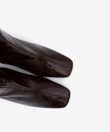DRIMIA - Botín de mujer con tacón cómodo ancho de piel brillante texturizada - Zapatos m. oscuro - Zapatos de mujer Ángel Alarcón - Women Shoes 2026