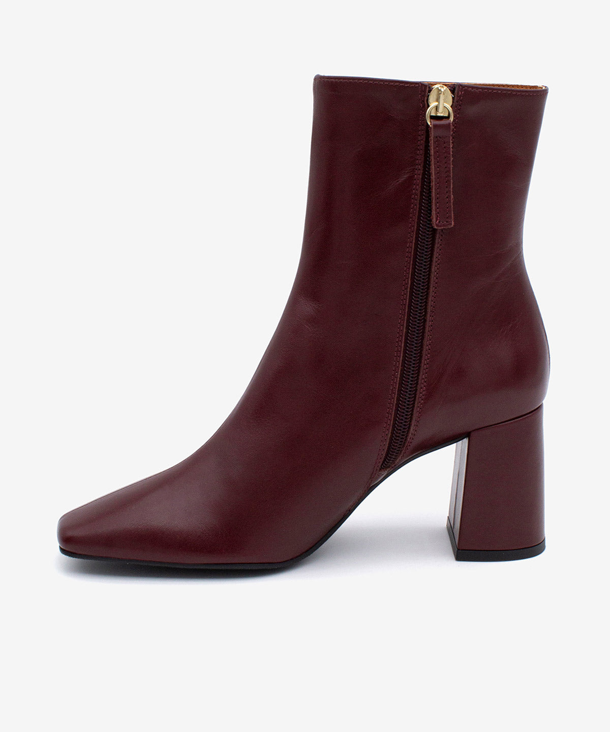 DRIMIA - Botín de tacón alto y ancho de piel lisa - Zapatos Negros - Zapatos de mujer Ángel Alarcón - Women Shoes 2026