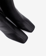 DRIMIA - Botín de tacón alto y ancho de piel lisa - Zapatos Negros - Zapatos de mujer Ángel Alarcón - Women Shoes 2026