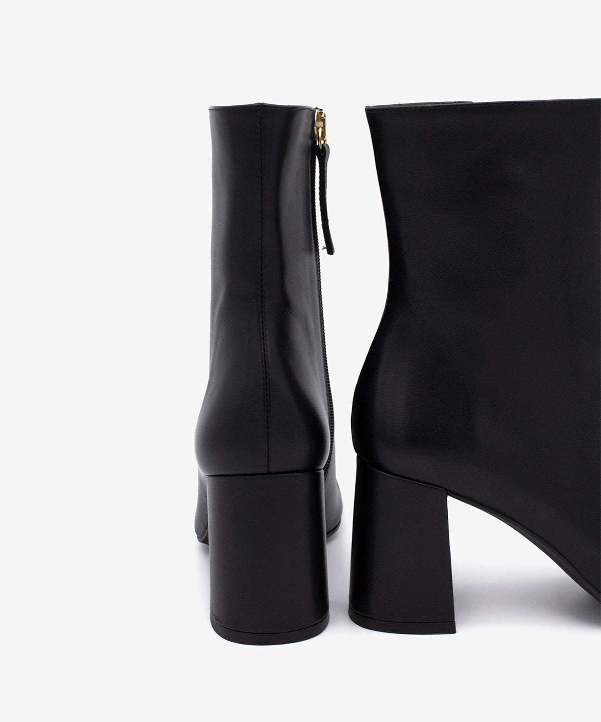 DRIMIA - Botín de tacón alto y ancho de piel lisa - Zapatos Negros - Zapatos de mujer Ángel Alarcón - Women Shoes 2026
