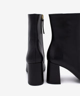 DRIMIA - Botín de tacón alto y ancho de piel lisa - Zapatos Negros - Zapatos de mujer Ángel Alarcón - Women Shoes 2026