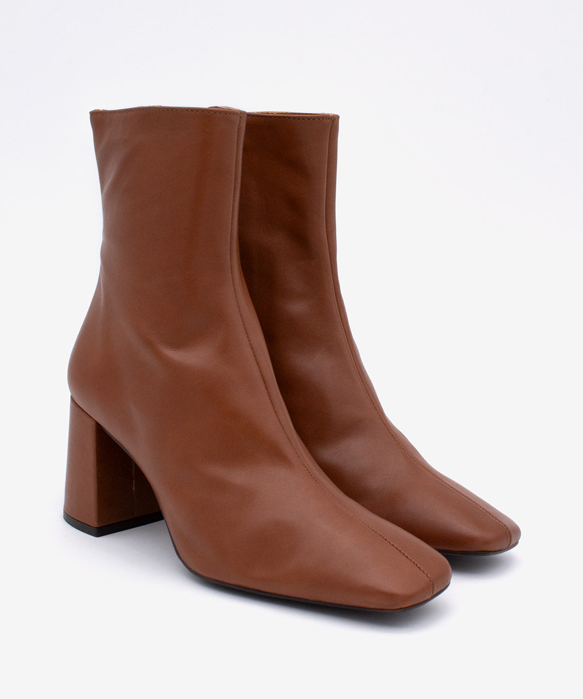DRIMIA - Botín de tacón alto y ancho de piel lisa - Zapatos Negros - Zapatos de mujer Ángel Alarcón - Women Shoes 2026