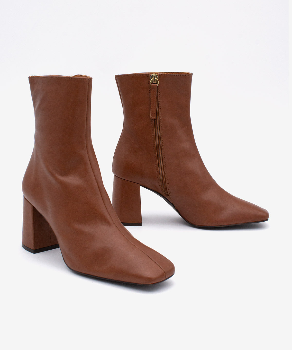DRIMIA - Botín de tacón alto y ancho de piel lisa - Zapatos Negros - Zapatos de mujer Ángel Alarcón - Women Shoes 2026