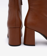 DRIMIA - Botín de tacón alto y ancho de piel lisa - Zapatos Negros - Zapatos de mujer Ángel Alarcón - Women Shoes 2026