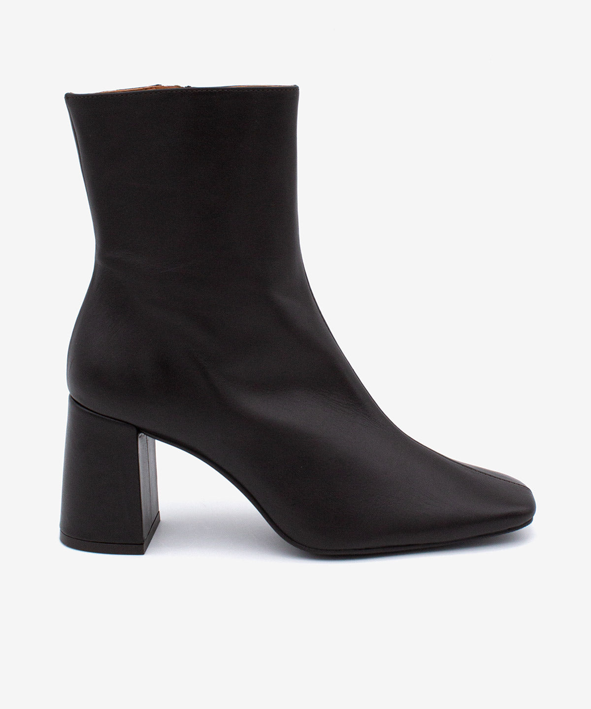 DRIMIA - Botín de mujer cómodo de tacón alto y ancho de piel lisa - Zapatos m. oscuro - Zapatos de mujer Ángel Alarcón - Women Shoes 2026