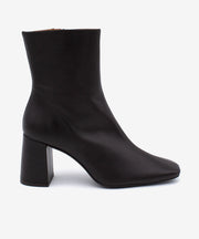 DRIMIA - Botín de mujer cómodo de tacón alto y ancho de piel lisa - Zapatos m. oscuro - Zapatos de mujer Ángel Alarcón - Women Shoes 2026
