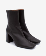 DRIMIA - Botín de mujer cómodo de tacón alto y ancho de piel lisa - Zapatos Negros - Zapatos de mujer Ángel Alarcón - Women Shoes 2026