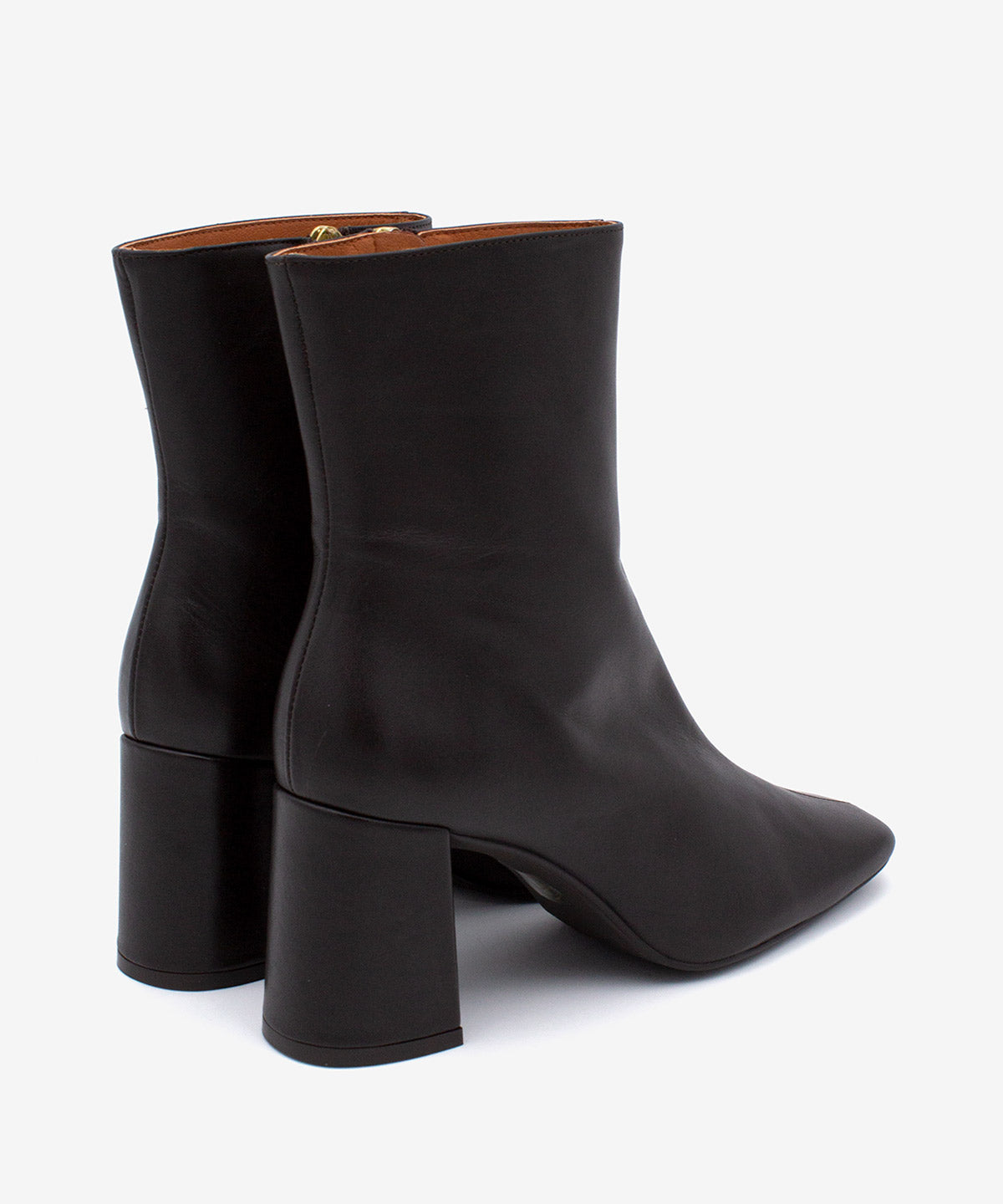 DRIMIA - Botín de mujer cómodo de tacón alto y ancho de piel lisa - Zapatos Negros - Zapatos de mujer Ángel Alarcón - Women Shoes 2026