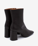 DRIMIA - Botín de mujer cómodo de tacón alto y ancho de piel lisa - Zapatos Negros - Zapatos de mujer Ángel Alarcón - Women Shoes 2026
