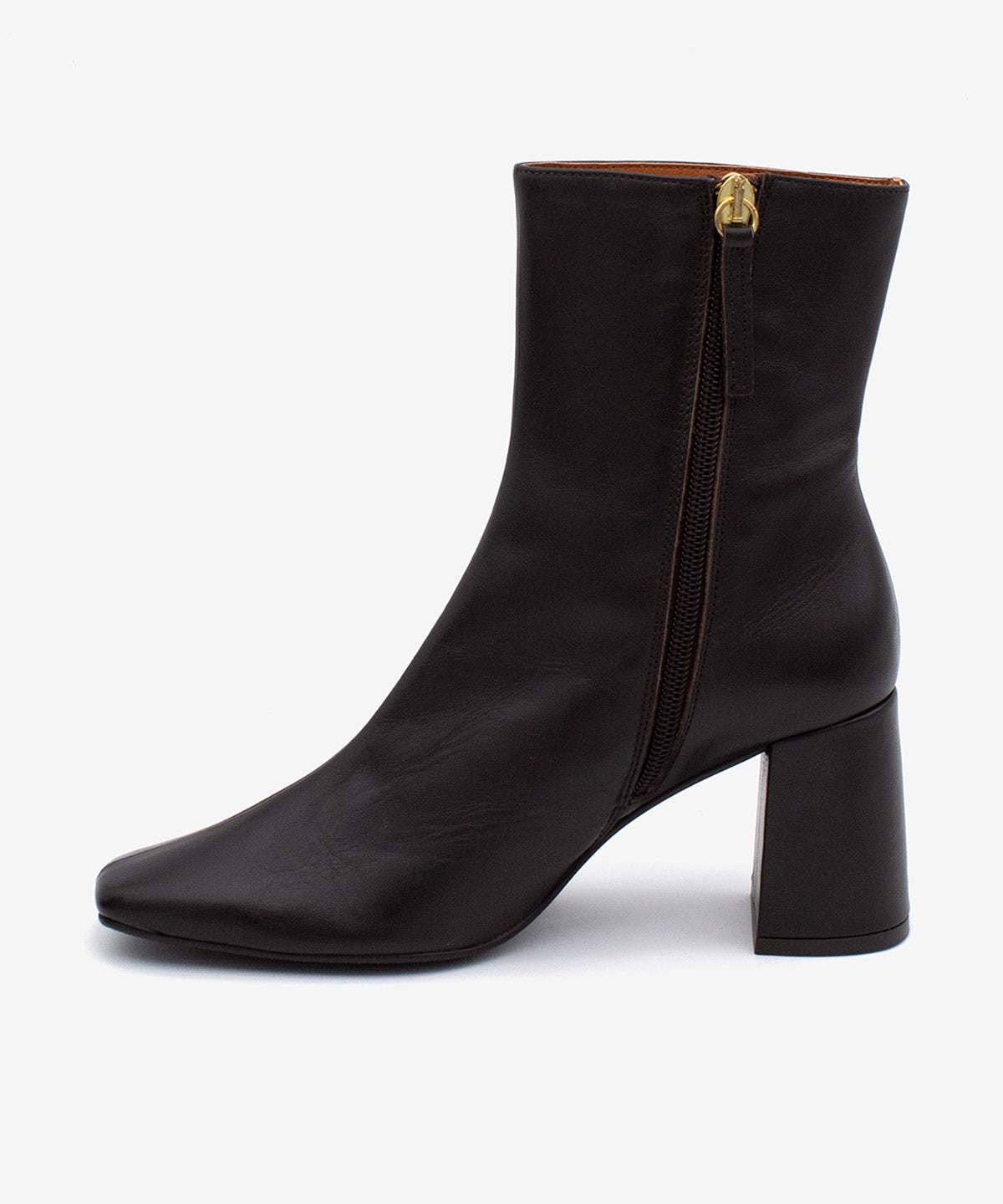 DRIMIA - Botín de mujer cómodo de tacón alto y ancho de piel lisa - Zapatos Negros - Zapatos de mujer Ángel Alarcón - Women Shoes 2026