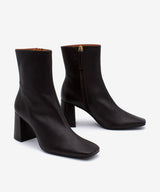 DRIMIA - Botín de mujer cómodo de tacón alto y ancho de piel lisa - Zapatos Negros - Zapatos de mujer Ángel Alarcón - Women Shoes 2026