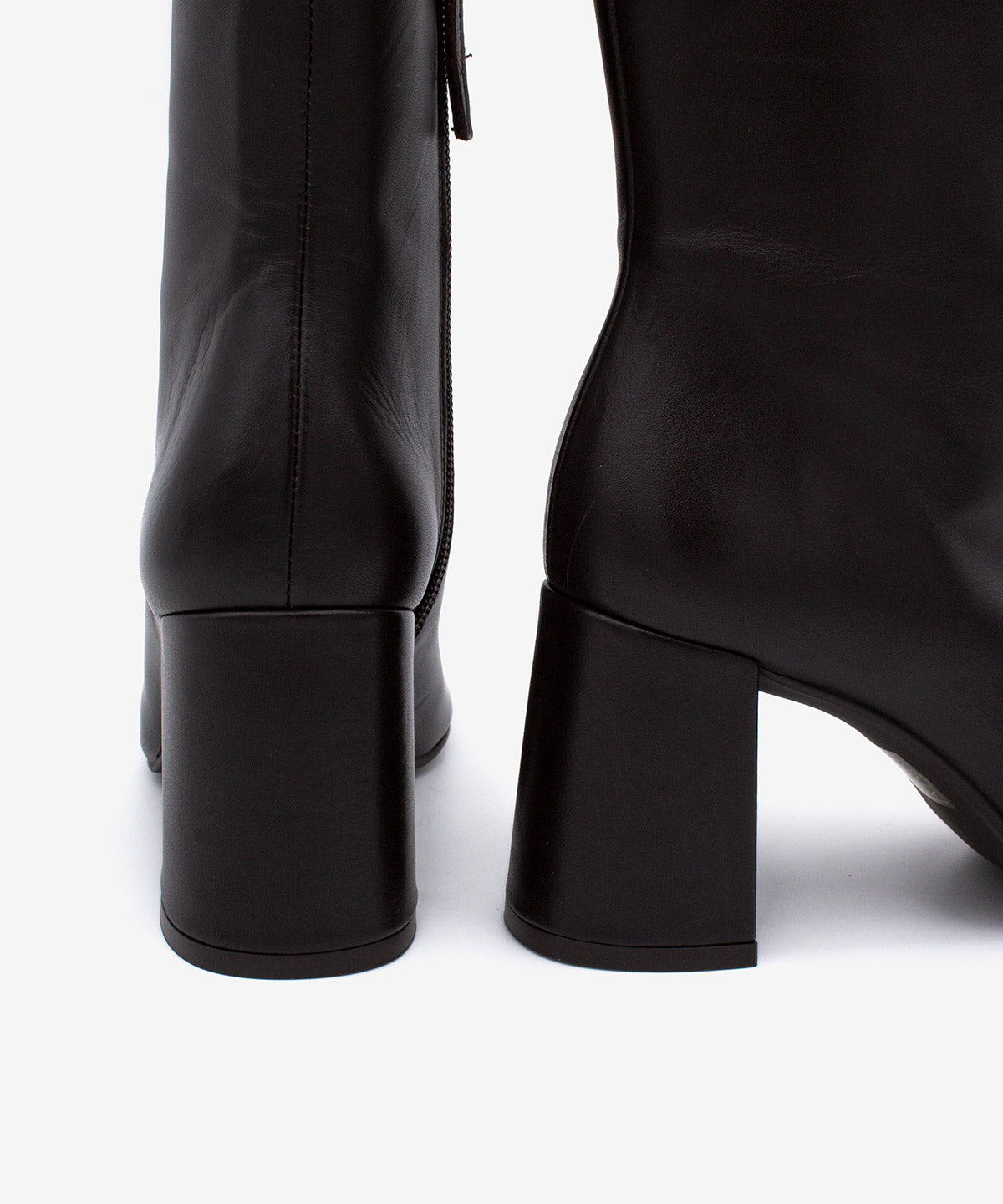 DRIMIA - Botín de mujer cómodo de tacón alto y ancho de piel lisa - Zapatos Negros - Zapatos de mujer Ángel Alarcón - Women Shoes 2026