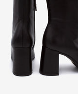 DRIMIA - Botín de mujer cómodo de tacón alto y ancho de piel lisa - Zapatos Negros - Zapatos de mujer Ángel Alarcón - Women Shoes 2026