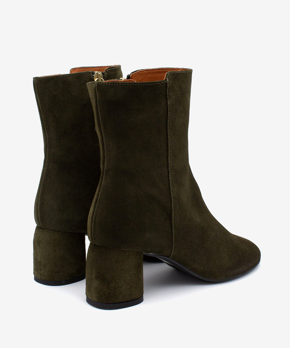 MURIELLE - Botín de tacón de diseño con puntera redonda de serraje - Zapatos m. oscuro - Zapatos de mujer Ángel Alarcón - Women Shoes 2026