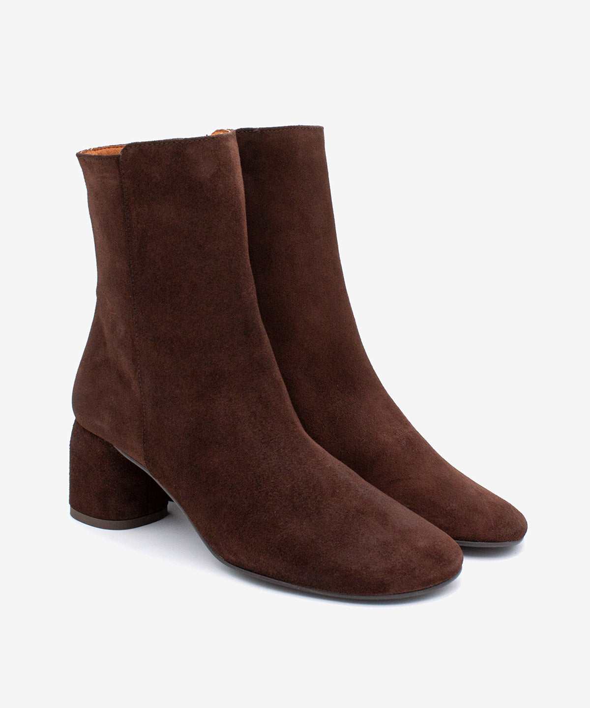 MURIELLE - Botín de tacón de diseño con puntera redonda de serraje - Zapatos m. oscuro - Zapatos de mujer Ángel Alarcón - Women Shoes 2026