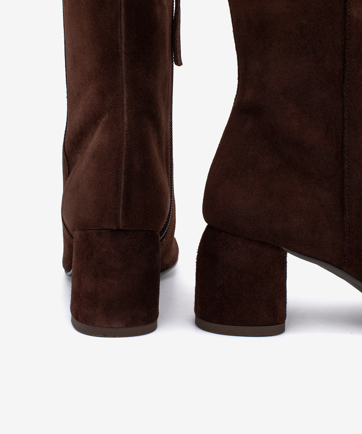 MURIELLE - Botín de tacón de diseño con puntera redonda de serraje - Zapatos m. oscuro - Zapatos de mujer Ángel Alarcón - Women Shoes 2026