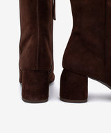 MURIELLE - Botín de tacón de diseño con puntera redonda de serraje - Zapatos m. oscuro - Zapatos de mujer Ángel Alarcón - Women Shoes 2026
