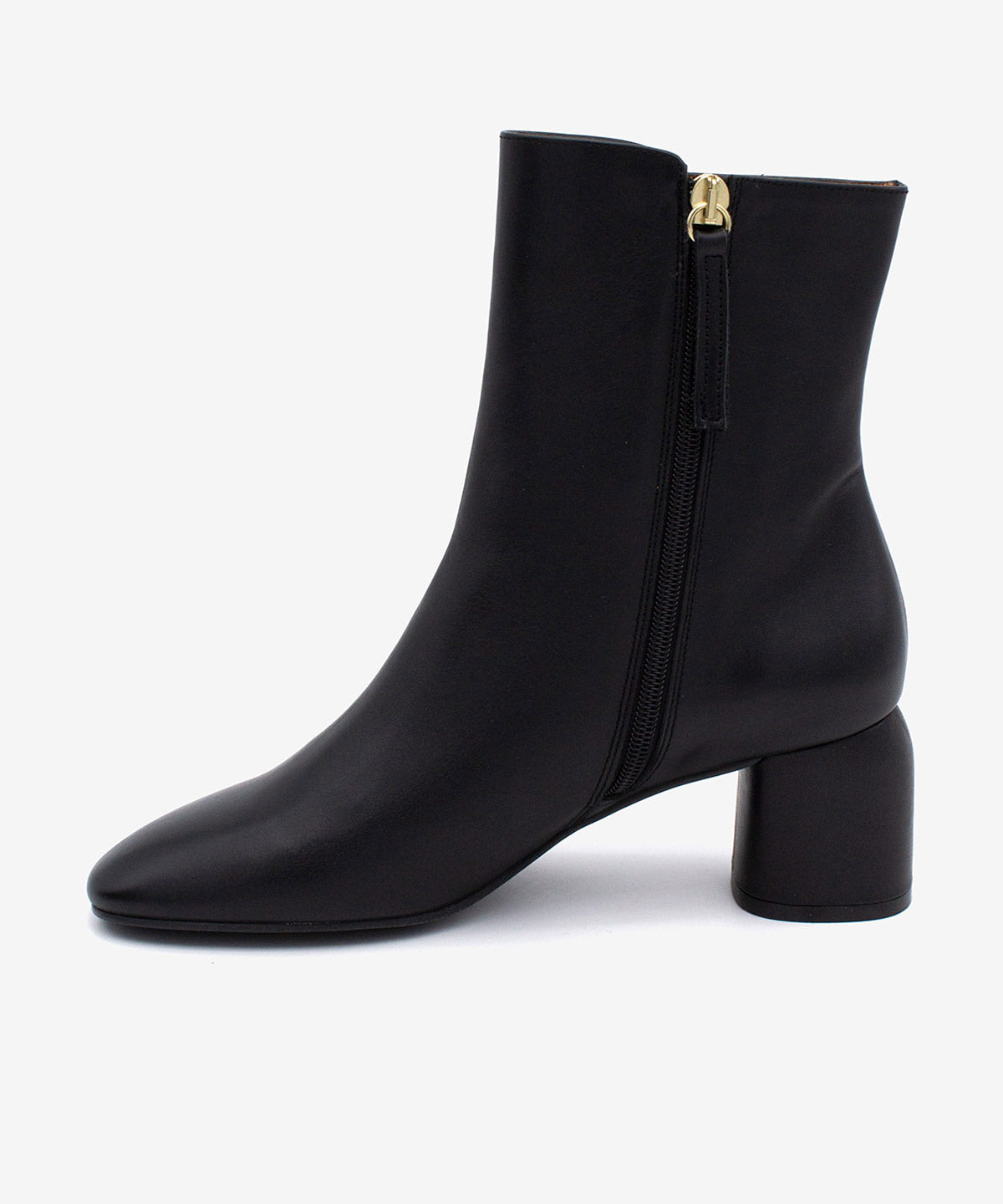 MURIELLE - Botín de mujer de tacón de diseño con puntera redonda de piel suave - Zapatos Negros - Zapatos de mujer Ángel Alarcón - Women Shoes 2026